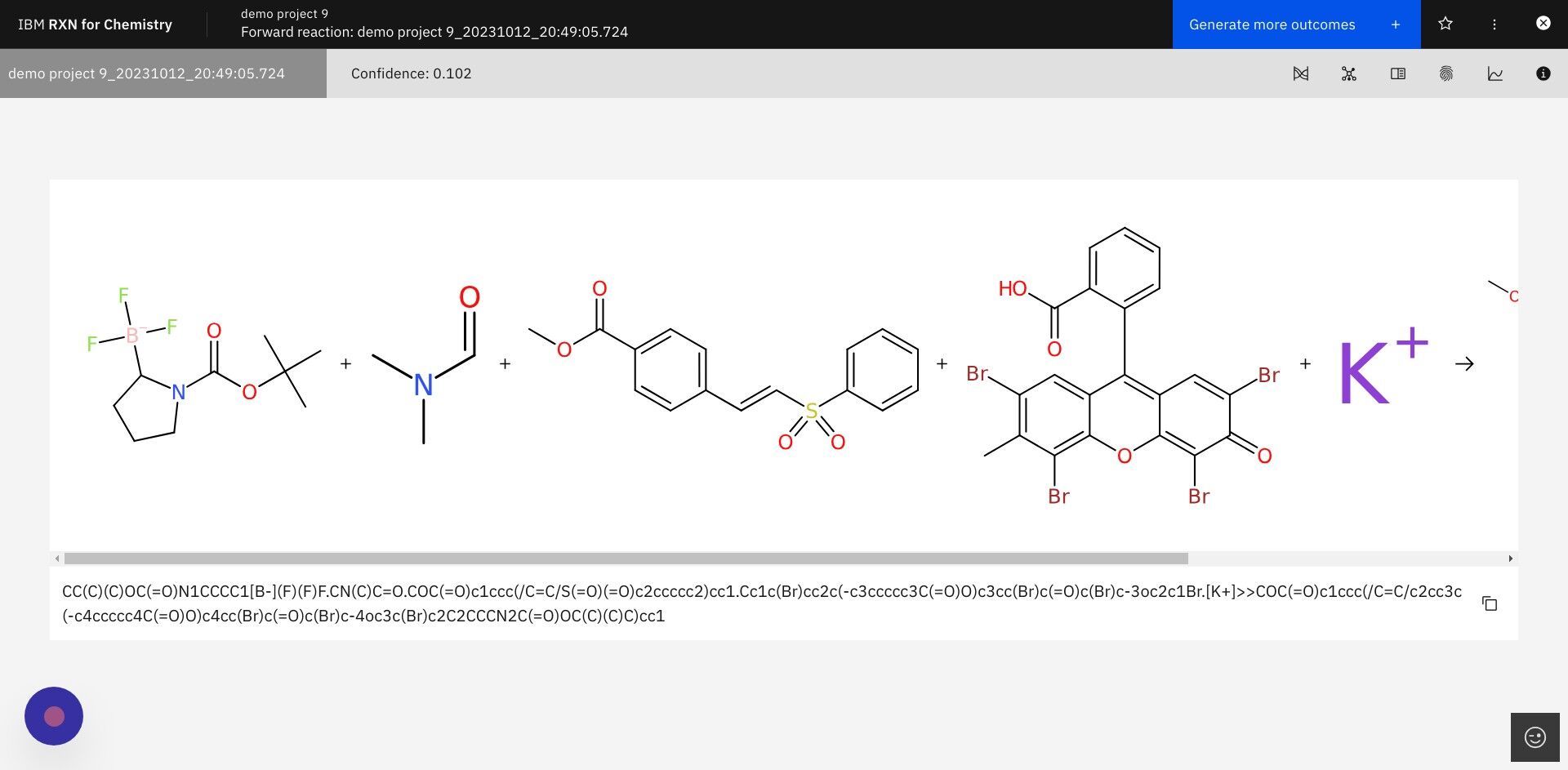 Screenshot of: Click "Generate more outcomes"